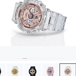 Casio G-Shock Transparent Rose Gold Watch